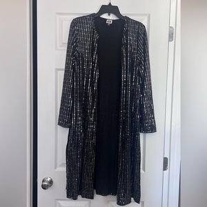 Black Sparkle jacket/duster - light weight, size M
